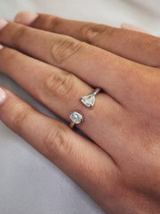 Diamond bypass ring shown on model.
