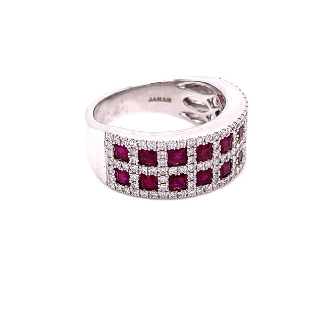 1.98 ctw Round Rubies, vibrant, richly colored gemstones.