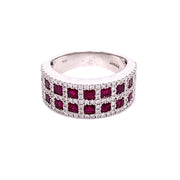Striking Contrast – red rubies and white diamonds set in perfect harmony.