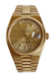 Rolex DayDate 36mm Yellow Gold Stick Dial and Fluted Bezel