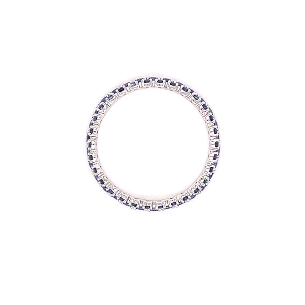 Sapphire Cluster Band set in 18 KWG, 0.91 CTW