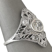 Side profile showing the fine details and smooth transition from setting to band.