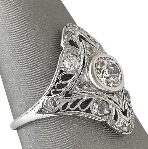 Side profile showing the fine details and smooth transition from setting to band.