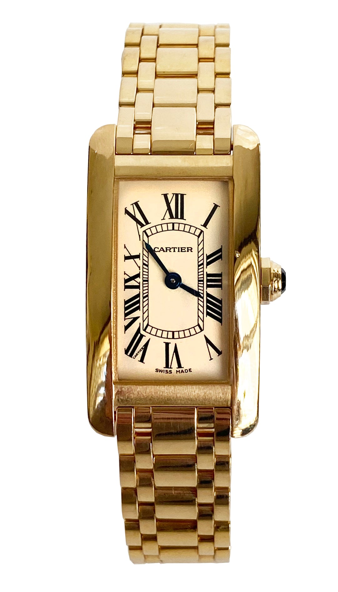 Pre-Owned Cartier Tank Americana 19 mm 18k Yellow Gold Watch