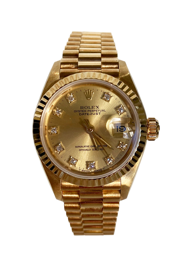 Pre-Owned Rolex 26 mm Yellow Gold Datejust with President Band and