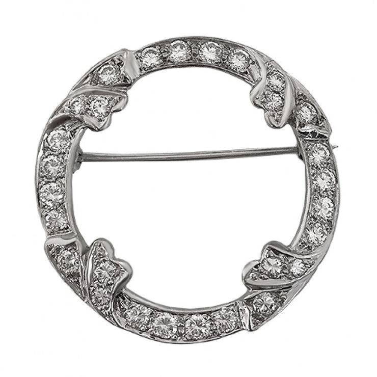 Antique Diamond Circle Brooch