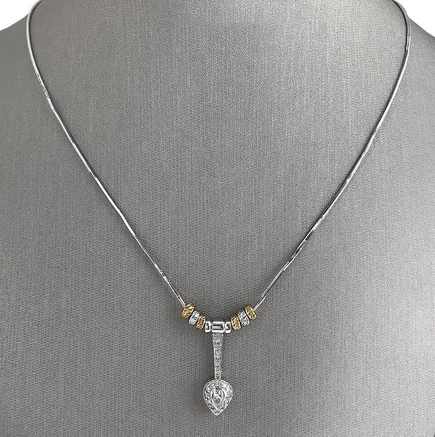  Elegant drop silhouette for graceful movement and sparkle.
