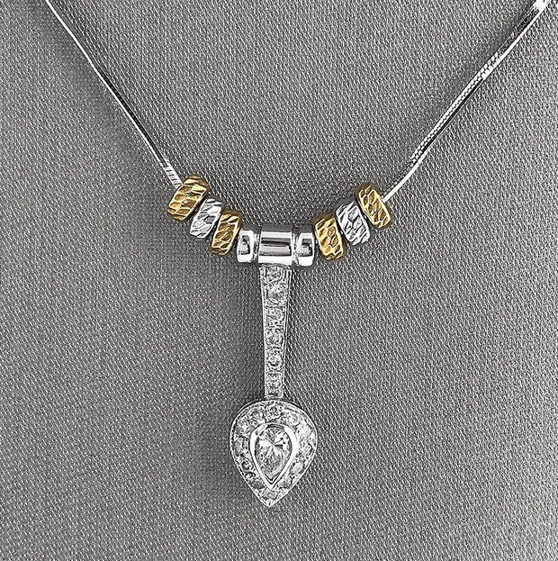 Crafted in 14K white and yellow gold for a striking two-tone design.