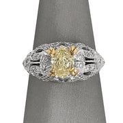 Fancy Yellow Diamond Pave Ring