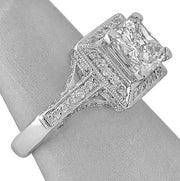 Princess Cut Diamond Halo Ring