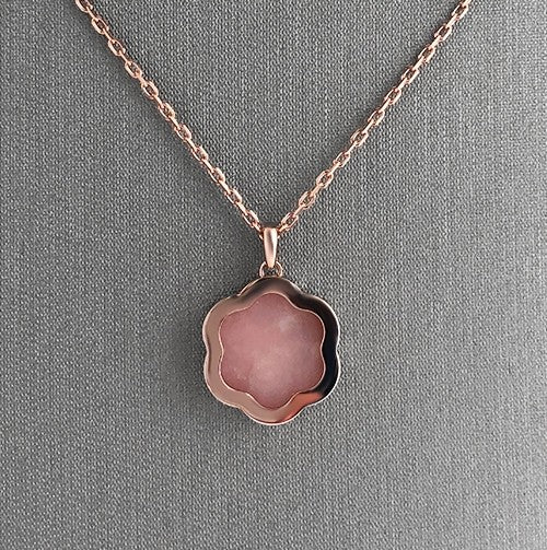 The Daniella Pink Opal motif pendant