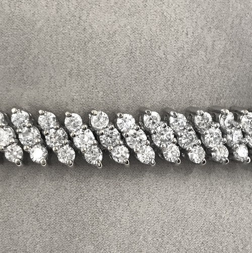 Triple row diamond Tennis Bracelet