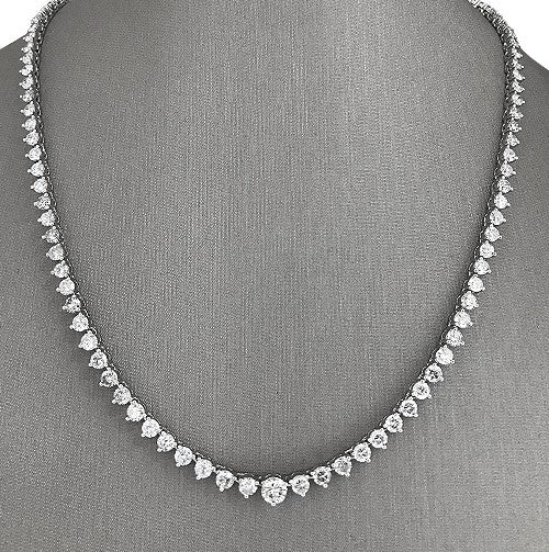 8.00CTW Diamond Tennis Necklace in 18kt White Gold