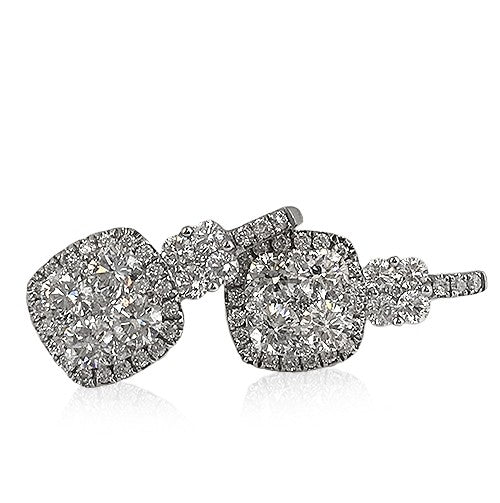 Diamond Cluster drop earrings