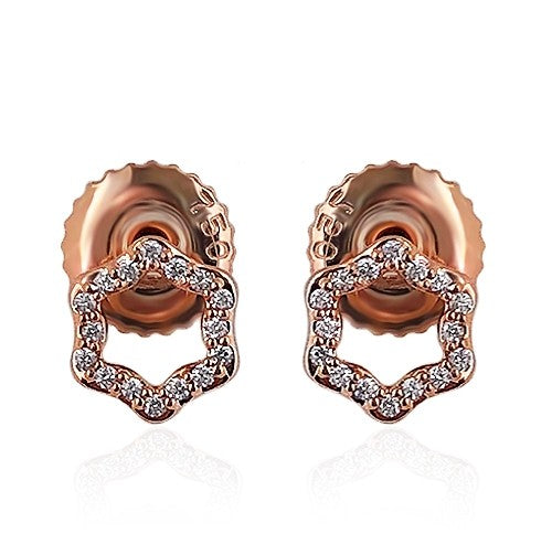 Diamond Flower stud earrings