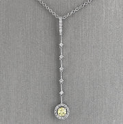 fancy yellow diamond dangle pendant