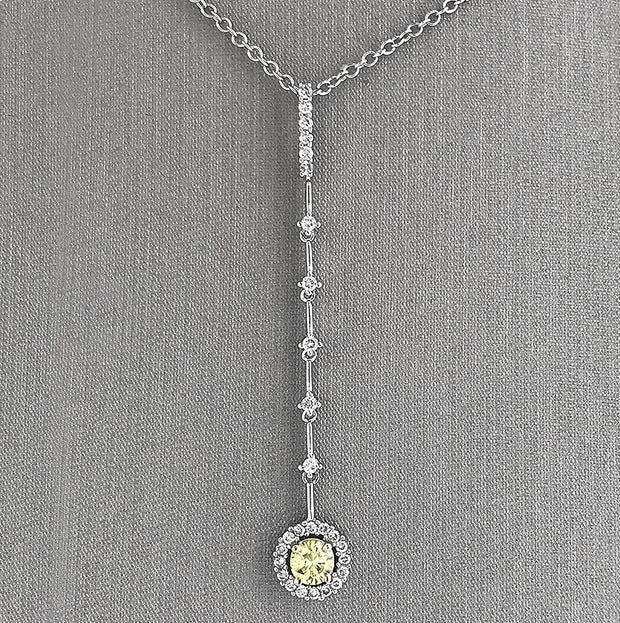 fancy yellow diamond dangle pendant