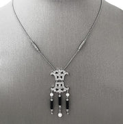  Crafted in 14K white gold, the pendant features 1.00 carat total weight of round brilliant cut diamonds.