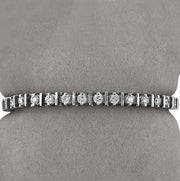 3.75 CTW 14kt white gold diamond tennis bracelet