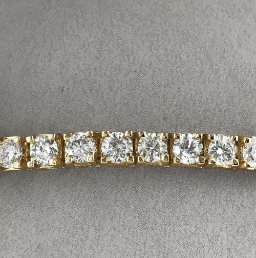 Classic Yellow Gold Diamond Tennis Bracelet
