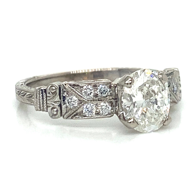 Angled view highlighting the balanced, antique design.