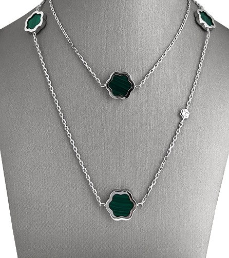The Daniella Green Malachite long necklace