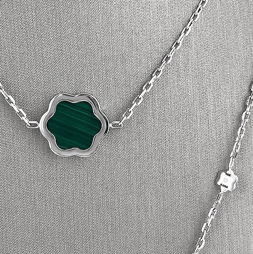 The Daniella Green Malachite long necklace