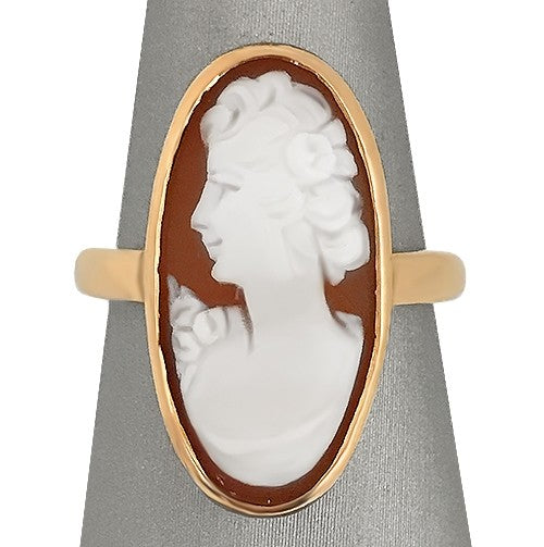 14KT Yellow gold estate cameo ring