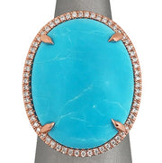 Turquoise and Rose Gold Ring