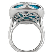 Natural Sleeping Beauty Turquoise and diamond ring