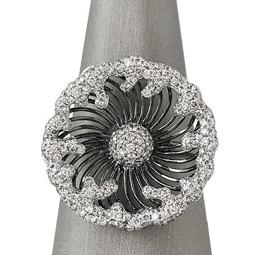 1.11 carats total weight of round brilliant cut diamonds for dazzling sparkle.