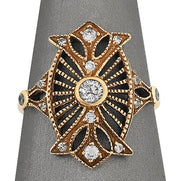 Delicate Yellow Gold and Diamond Ring