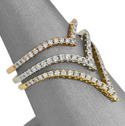 Tri Color diamond fashion ring