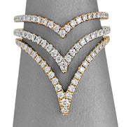 Tri Color diamond fashion ring