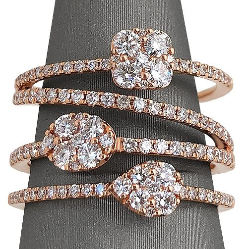 Rose Gold diamond cocktail ring