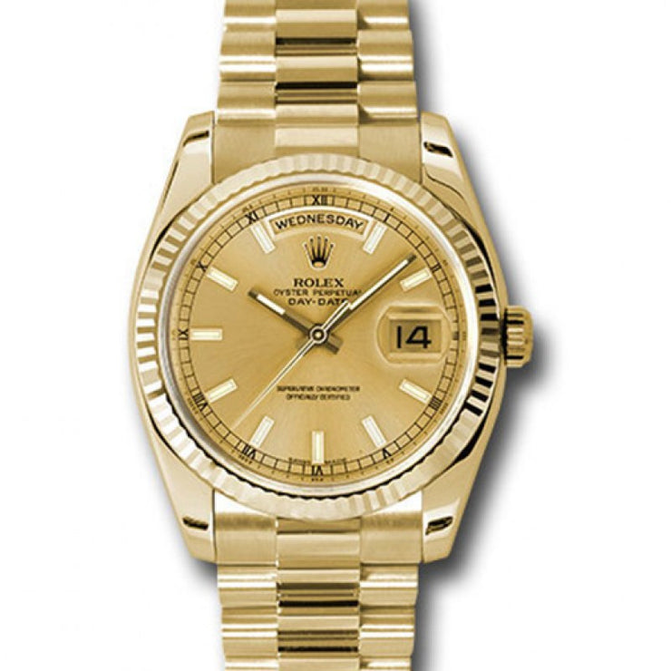 Rolex Oyster Perpetual Day-Date 18K Yellow Gold