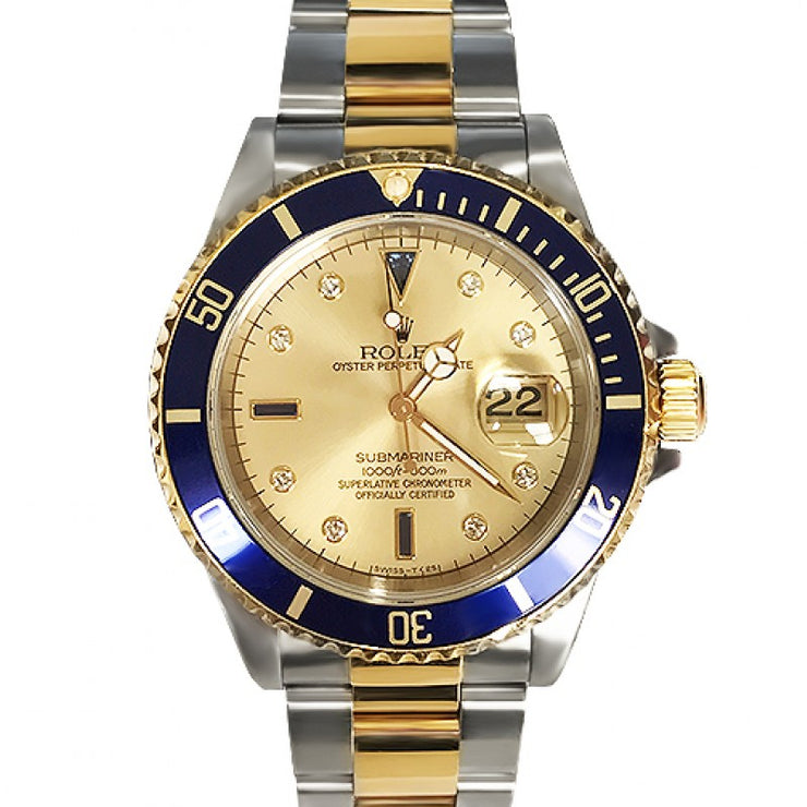 Rolex Oyster Perpetual Two Tone Submariner Date Watch