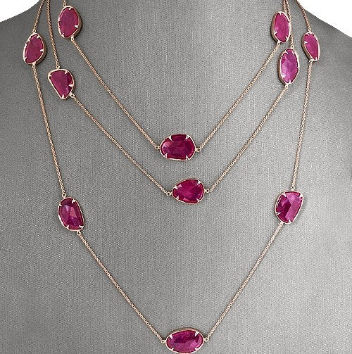 Ruby slice necklace.
