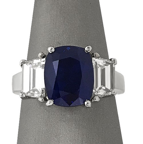 Cushion Sapphire Ring