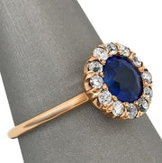 Sapphire Diamond Antique Ring
