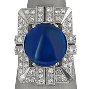 Art Deco Style Sapphire Cocktail Ring