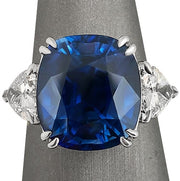 11.11 CT. Natural Ceylon Blue Sapphire Ring