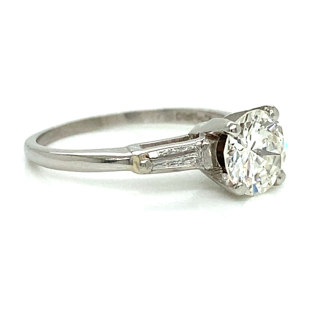 Vintage Platinum Solitaire Engagement Ring – Jahan Diamond