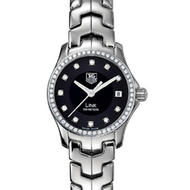 TAG HEUER STAINLESS STEEL LINK DIAMOND WATCH
