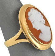 14KT Yellow Gold Antique Cameo Ring