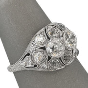 Old European Diamond Filigree Ring